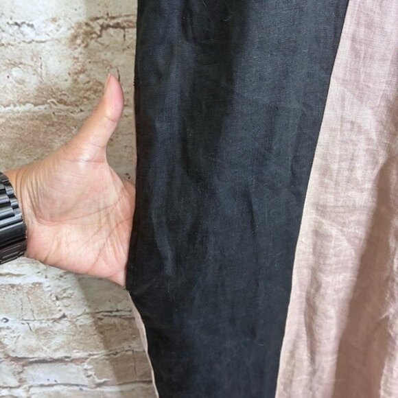 Myrah Penaloza Linen Playsuit in Clay/Black Stripe One Size - Picture 5 of 7